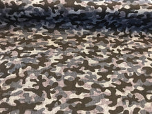 Load image into Gallery viewer, Grey Camouflage 100% Cotton     1/4 Meter Price