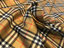 Load image into Gallery viewer, Designer Plaid  100% Silk Twill      1/4 Meter Price