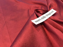 Load image into Gallery viewer, Crimson 100% Silk Dupioni  1/4 Meter Price
