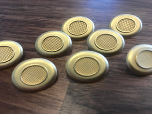 Gold Oval Textured Button    Price per Button