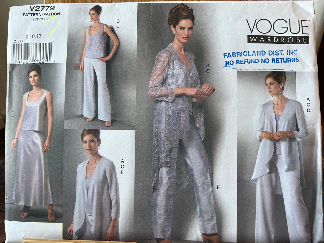 Vogue 2779 Sizes 8-10-12. &. 14-16-18