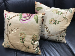 Silk Embroidrey Pillow Cover 20" x 20"