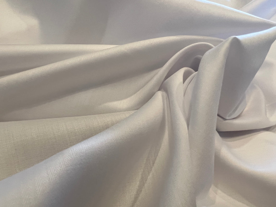 Italian White Satin backed 100% Cotton Shirting.    1/4 Metre Price