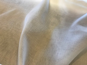 White Fine Italian Batiste 100% Cotton.    1/4 Meter Price