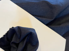 Load image into Gallery viewer, Indigo Blue Denim 60% Cotton 30% Poly 2% Elastane.   1/4 Metre Price