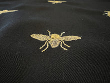 Load image into Gallery viewer, Exclusive Designer 100% Wool Flannel/Gabardine Gold Embroidered Insects.   1/4 Metre Price