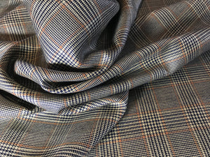 Silk & Wool Plaid Suiting     1/4 Meter Price