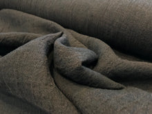 Load image into Gallery viewer, Crinkle Espresso 100% Linen.   1/4 Metre Price