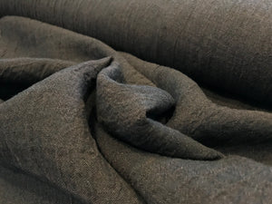 Crinkle Espresso 100% Linen.   1/4 Metre Price