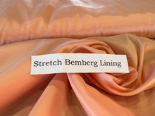 Load image into Gallery viewer, Peach/Coral Stretch Bemberg Lining     1/4 Meter Price