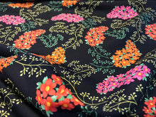 Load image into Gallery viewer, Liberty Black Floral 100% Silk Twill       1/4 Metre Price