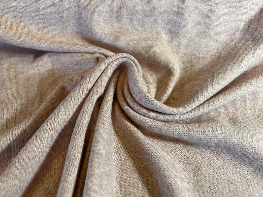 Recycled Brushed Jersey Blush Pink.   1/4 Metre Price