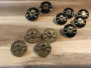 Skull & Crossbones Button.   Price per Button