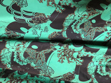 Load image into Gallery viewer, Green Coral 100% Silk Habotai