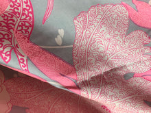 Load image into Gallery viewer, Floral on Dove Grey 100% Silk Habotai