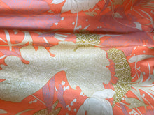 Load image into Gallery viewer, Floral on Tangerine 100% Silk Habotai