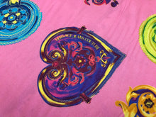 Load image into Gallery viewer, Italian Designer Scroll &amp; Hearts 100% Viscose     1/4 meter price