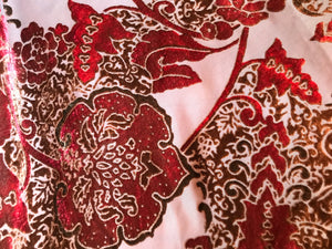 Floral Silk Burnout 85% Silk 15 % Rayon      1/4 Meter Price