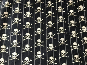 Designer Skull 100% Cotton Shirting   1/4 Meter Price