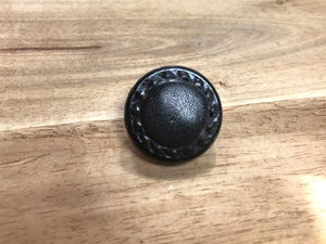 Black Chain Leather Button