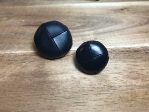 Navy Woven Leather Buttons