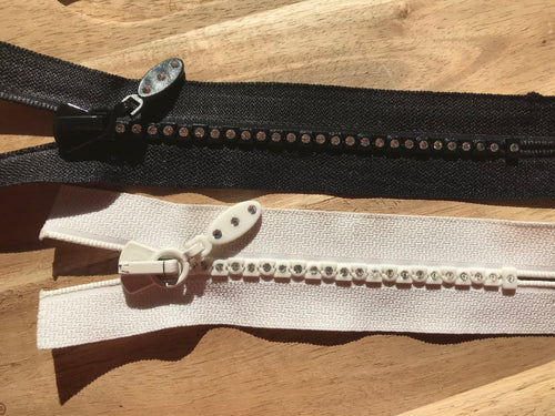Rhinestone Zipper