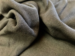 Designer  Midnight Navy 100% Cotton Stretch Petit Pique Tubular Knit. 1/4 Meter Price