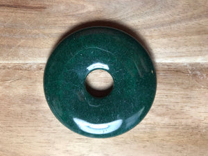 Green Rondelle 2 1/8" x 1/4" & 1/2" Hole   Button Price