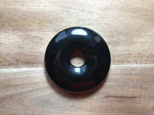 Black Rondelle 2 1/8" x 1/4" & 1/2" Hole   Button Price