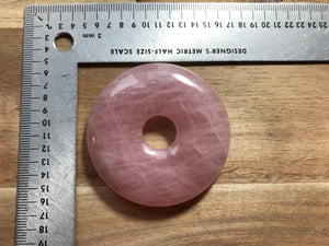 Pink Rondelle 2 1/8" x 1/4" & 1/2" Hole   Button Price