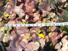 Load image into Gallery viewer, Designer Floral brushstrokes garden 96% viscose 4% Elastane    1/4 Meter Price