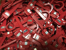 Load image into Gallery viewer, Bag of 50 Red Batt Hangers