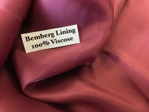 Grey Pink 100% Bemberg Lining    -       1/4 Meter price