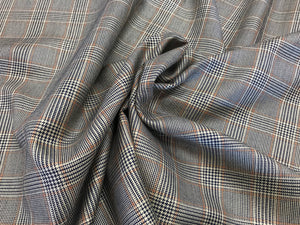 Silk & Wool Plaid Suiting     1/4 Meter Price
