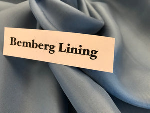 #1140 Cornflower Blue Bemberg Lining  Remnant