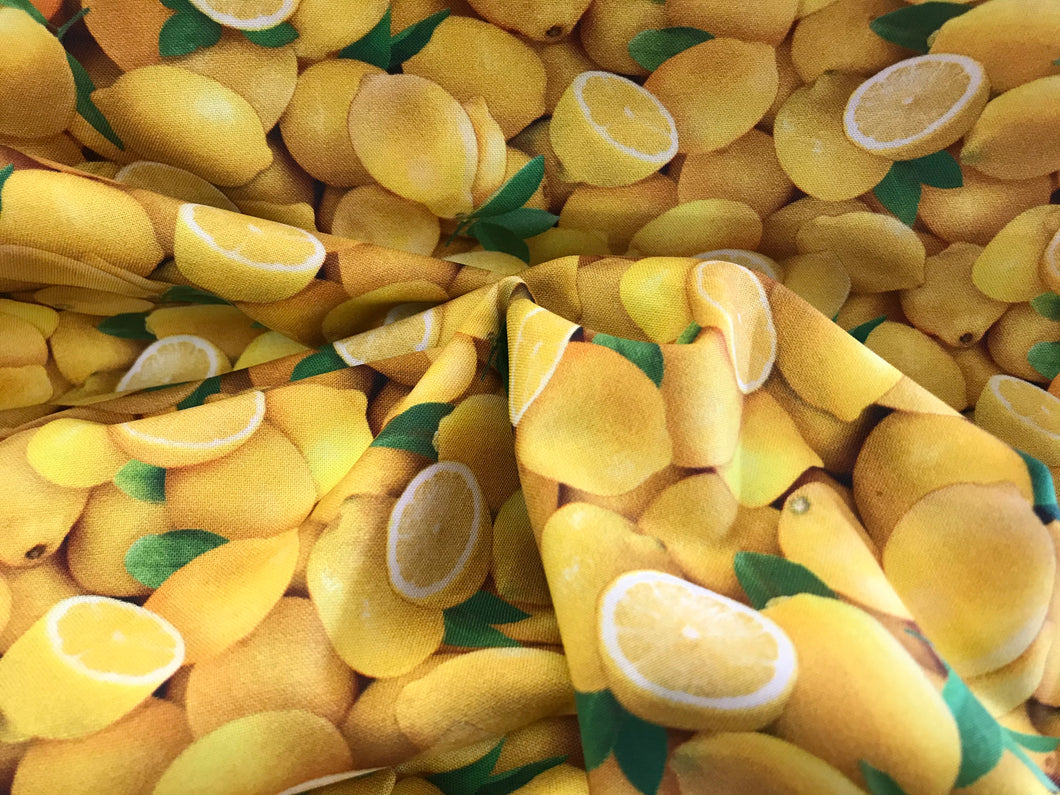 Lemons 100% Cotton     1/4 Meter Price