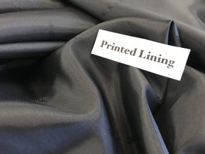 Black Italian Designer 100% Viscose Lining     1/4 meter price