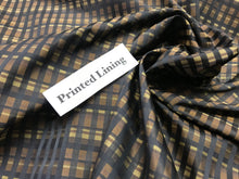 Load image into Gallery viewer, Brown Plaid 100% Viscose Lining     1/4 Meter Price