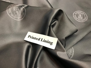 Designer Grey Jacquard 100% Viscose Lining     1/4 Meter Price