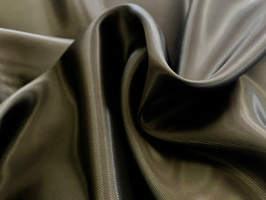Deep Olive Green Twill 100% Acetate Lining.   1/4 Meter Price