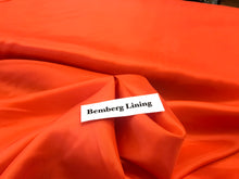 Load image into Gallery viewer, Vibrant Orange Bemberg Lining.      -         1/4 Meter Price