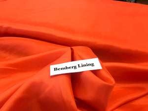 Vibrant Orange Bemberg Lining.      -         1/4 Meter Price