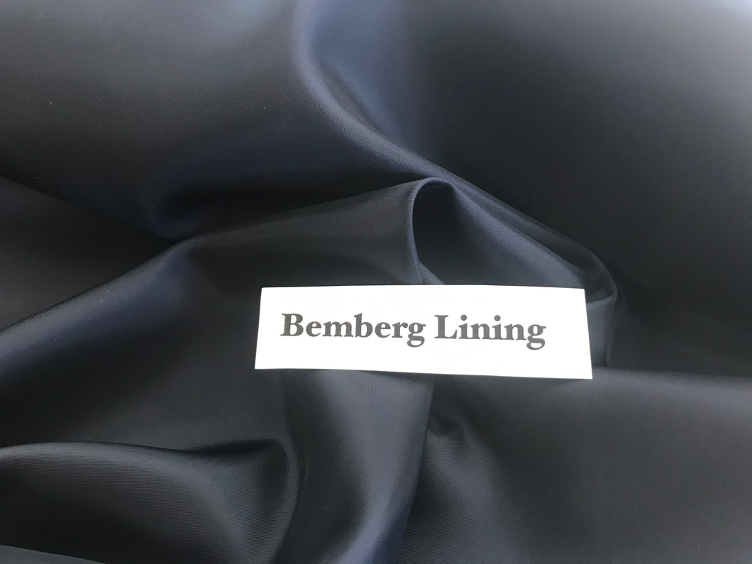 Navy 100% Bemberg Lining  -    1/4 Meter Price