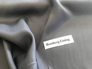 Grey Bemberg Lining.     -     1/4 Meter Price