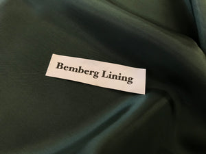 Forest Green Bemberg Lining.    1/4 Meter Price