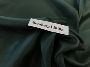 Forest Green Bemberg Lining.    1/4 Meter Price