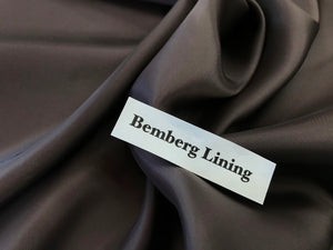 Brown Bemberg Lining.    1/4 Meter Price