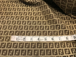 Designer Caramel Logo Tote Bag Cotton & Polyester     1/4 Meter Price