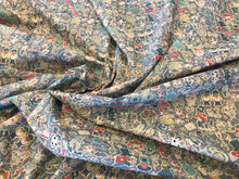 Load image into Gallery viewer, Liberty Tana Lawn Grey/Blue Gallymoggers 100% Cotton     1/4 Meter Price