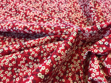 Load image into Gallery viewer, Liberty Tana Lawn Red Mitsi Valeria 100% Cotton.    1/4 Meter Price